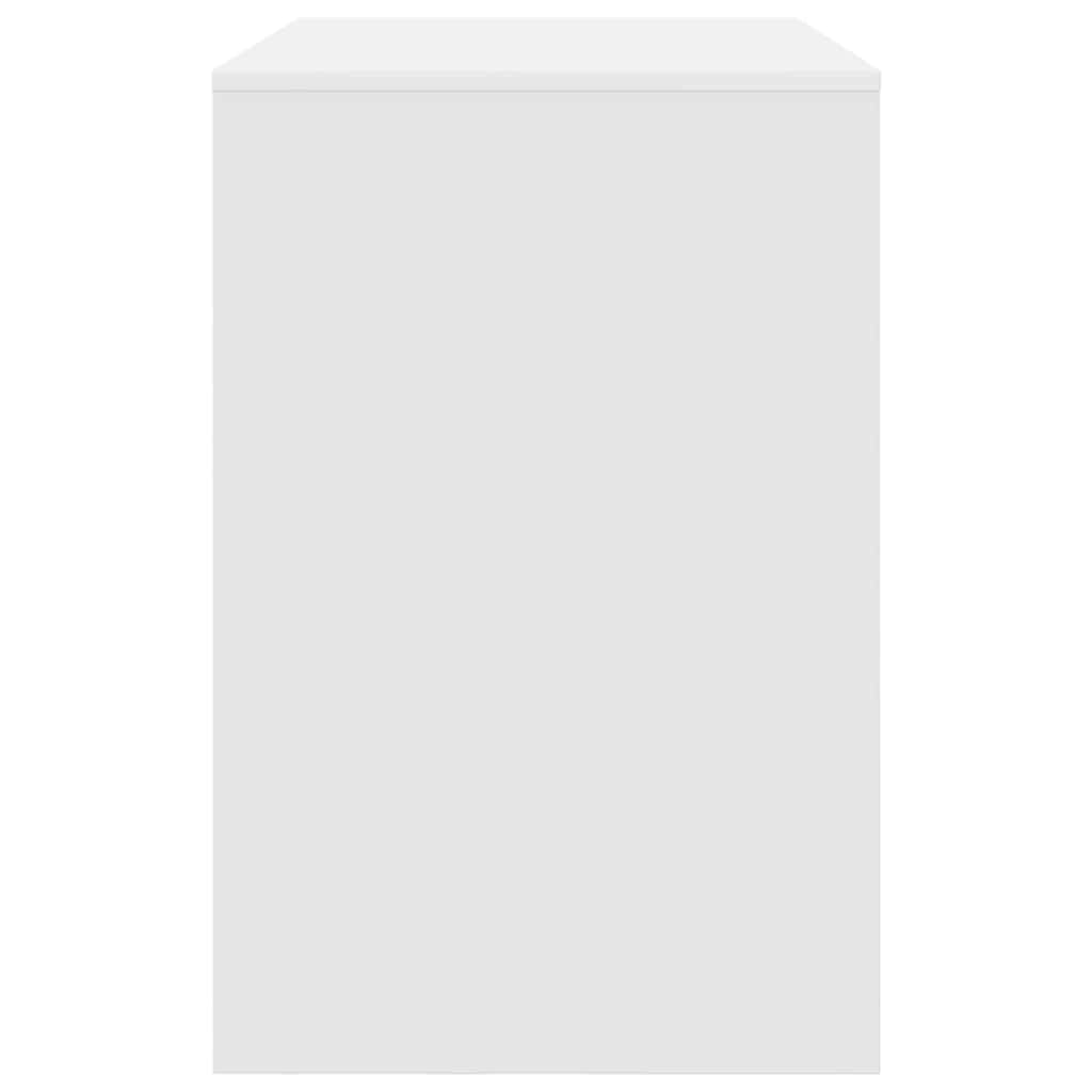 Desk with Shelf White 102 x 50 x 75 cm Engineered Wood